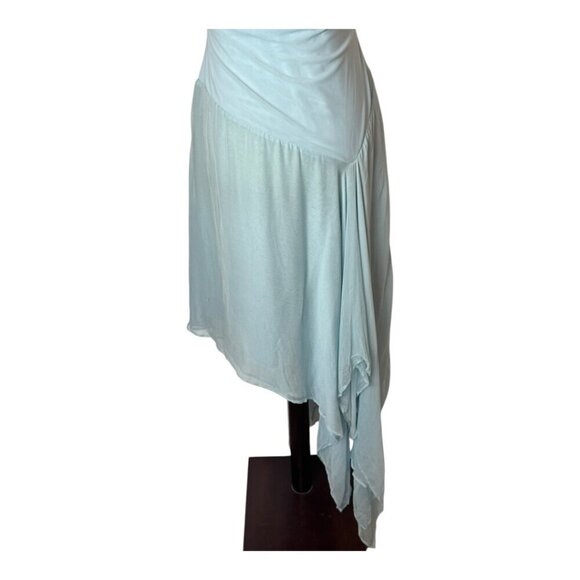 Bec+Bridge Dress Women 10 Dolphin Blue  Elzette Strapless Asymmetric Midi NWT‎ - Picture 8 of 14